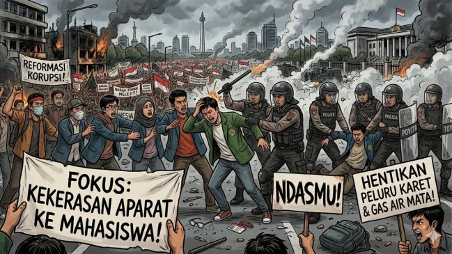 Skema Massa dari Daerah ke Nasional pada Kerusuhan 1998